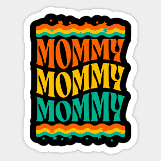 Cute Mom t for mommies - mommy to be groovy Sticker